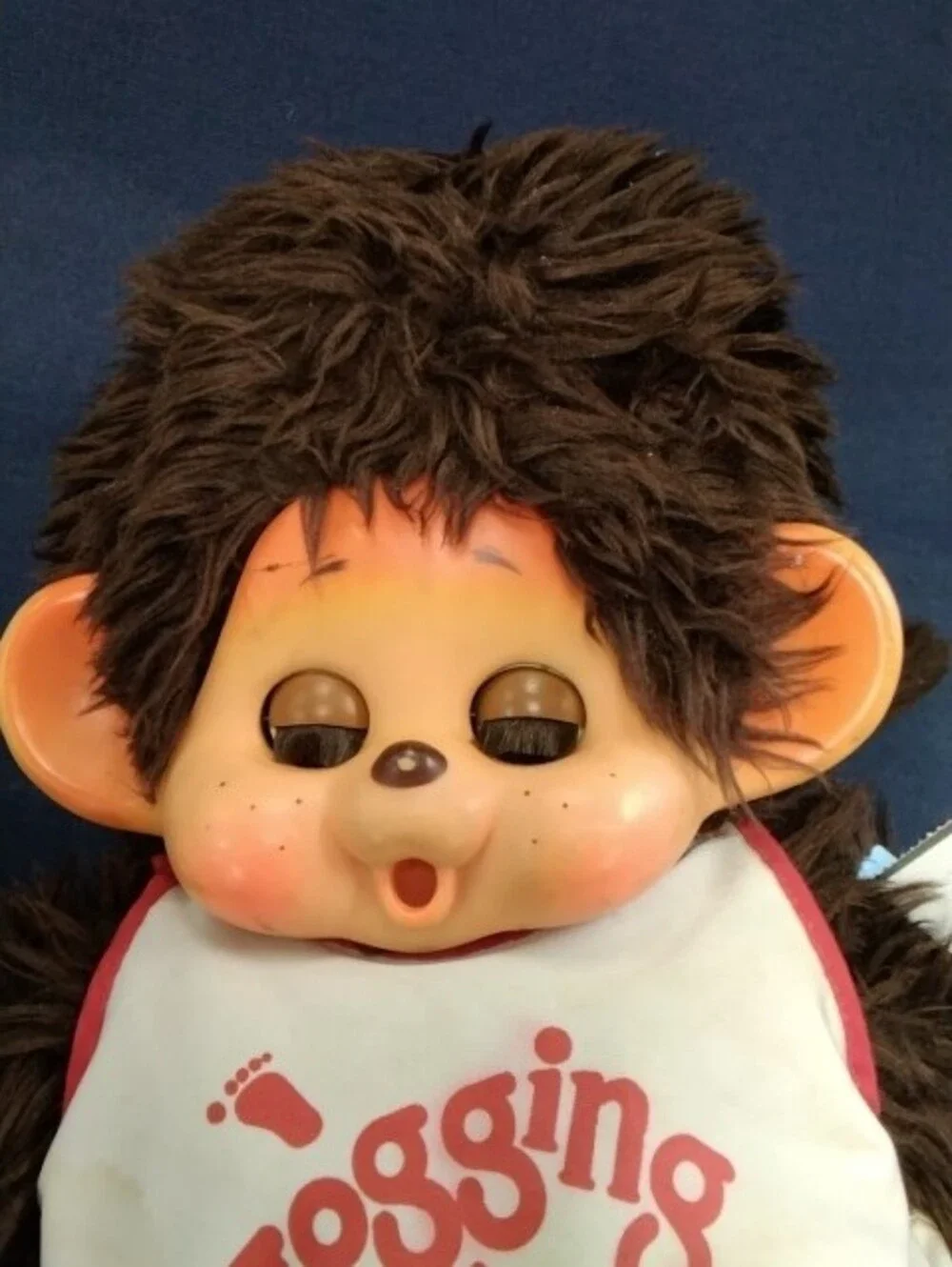 Jogging Plush Monkey Doll in Brown with Pink Outfit